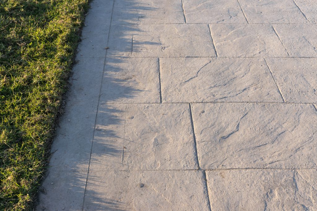 Stamped concrete pavement