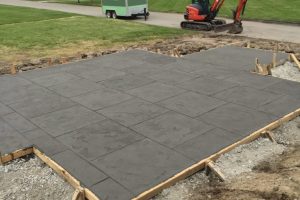 new stamped concrete patio