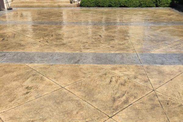 stamped concrete driveway