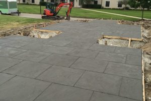 stamped concrete patio install
